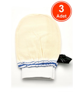 Lastikli Banyo Hamam Eldiven Kese 15x26 cm X 3 Adet