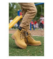 Conteyner 921 F Tarçın Nubuk Kaymaz Taban Unisex Çocuk Bot (Camel Rengi)