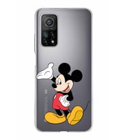 Xiaomi Mi 10 T Uyumlu Kapak Mickey Mouse Tasarımlı Şeffaf Silikon Kılıf
