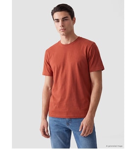 LCWAIKIKI Classic Turuncu Regular Fit İnce Kumaş Tişört /03