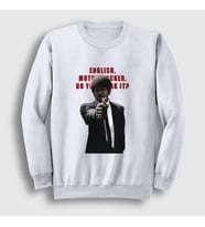 Presmono Unisex Beyaz English Film Pulp Fiction Sweatshirt 249021tt