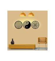 Yaşam Çiçeği Sri Yantra Yin Yang 3'lü Set
