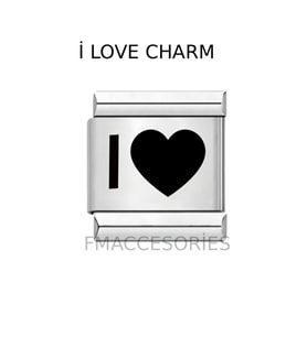İTALYAN BİLEKLİK KALP CHARM ÇELİK 1 CM 9 MM [LÜTFEN GÖRSELDEKİ AÇIKLAMAYI OKUYUNUZ] fmaccesories