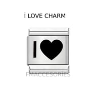 İTALYAN BİLEKLİK KALP CHARM ÇELİK 1 CM 9 MM [LÜTFEN GÖRSELDEKİ AÇIKLAMAYI OKUYUNUZ] fmaccesories