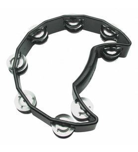 Karin SK-100 Yarım Ay Tef - 8 Çift Zilli (Aksesuar - Ritim Seri)  Ergonomik Tutuş, 8 Çift Paslanmaz Çelik Zil, Yüksek Ses Hacmi ve Hafif Gövde  Ölçü: 22 cm Standart Genişlik