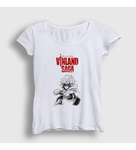 Presmono Kadın Beyaz Poster Thorfinn Anime Vinland Saga T-Shirt 471793tt