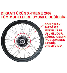 Mondial X-Treme 200İ Arka Jant Siyah 2.50-19 (2022-....) Orj