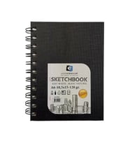 ALEX A6 ESKİZ DEFTERİ SPİRALLİ SİYAH SERT KAPAK 120GR.70YP. SKETCHBOOK ALX-9995