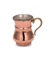 Turna Bakır Kordonlu Maşrapa Makine Dövme 250 Ml Kırmızı Turna0488-1