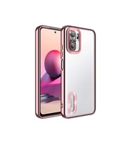 Xiaomi Redmi Note 10 Uyumlu Kılıf Kamera Korumalı Logo Gösteren Zore Omega Kapak