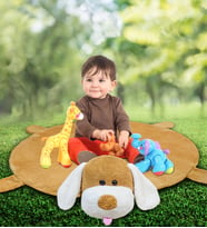 Bebek Oyun Halısı 120 cm Köpekli Oyun Matı (%100 Yerli)