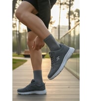 Enoch Unisex Yüksek Tabanlı Bağcıklı Yürüyüş Ve Koşu Spor Ayakkabı Günlük Sneaker