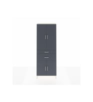 Arges Dolap 4 Raflı 2 Çekmeceli 4 Kapaklı 88x30x243 Aytaşı-Antrasit