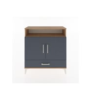 Arges Şifonyer 3 Raflı Tek Çekmeceli 2 Kapaklı 88x30x96 Çam-Antrasit