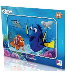 KS Games 24 Parça Kayıp Balık Dori Frame Puzzle - Kız Çocuk - 3 Yaş Üzeri - DR704