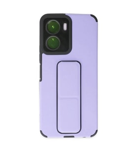 Vivo Y16 Kılıf Mega Standlı Silikon - Lila