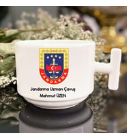 Jandarma Uzman Çavuş Temalı T Kulplu Nescafe Fincanı