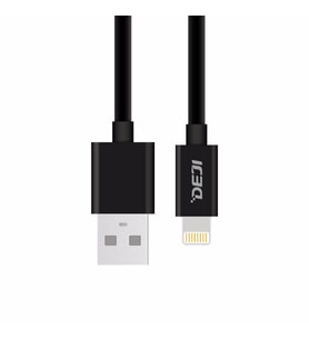 Deji iPhone 6s/6s Plus Şarj ve Data Kablosu Lightning Siyah 1.2M
