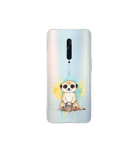 Oppo Reno 2Z ile Uyumlu Splash Mirket Tasarımlı Şeffaf Silikon Kılıf
