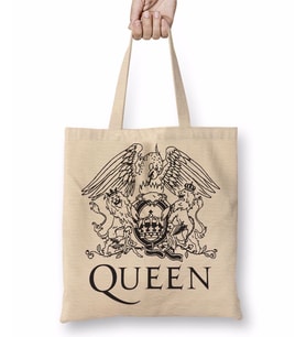 Queen Logo Bez Çanta Uzun Saplı