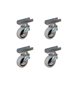 Furç Uzun-Sunta Bilyalı Teker (Frenli) - 20x50 - Gri - 18MM HKS185 - 4 Adet