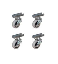 Furç Uzun-Sunta Bilyalı Teker (Frenli) - 20x50 - Gri - 18MM HKS185 - 4 Adet