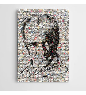 Atatürk ve İmza Mozaik Kanvas Tablo