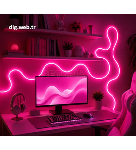 DLG RGB Gerçek Akıllı 5 Metre Neon LED Şerit Senkronlu Duvar Aydınlatması