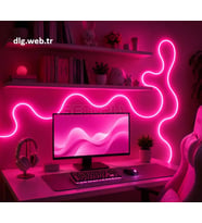 DLG RGB Gerçek Akıllı 5 Metre Neon LED Şerit Senkronlu Duvar Aydınlatması