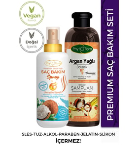Phytoflora 2'li Set Argan Özlü Saç Bakım Şampuanı Ve Hindistan Cevizi Yağlı Saç Spreyi