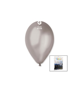 Metalik Gümüş Balon 11'' (28cm) 100'lü Paket, Eğlenceli ve Şık Süsleme