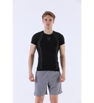 Maraton SlimFit Erkek Bisiklet Yaka Siyah T-shirt