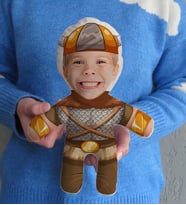 BK Gift Kişiye Özel Fotoğraflı Çocuk Viking Bebek Yastık-1
