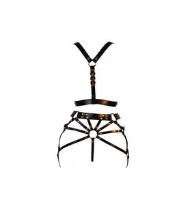 Mulvxbrf Brf02 Siyah Harness Takım Suni Deri Omuz Ve Bel Detaylı - Brf1193 (Mulvix)