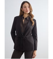 LCWAIKIKI Classic Kahverengi Beli Kuşaklı Kadın Blazer Ceket