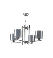 Modern Krom Füme Çift Camlı 4'lü Avize, Salon, Mutfak ve Yatak Odası İçin