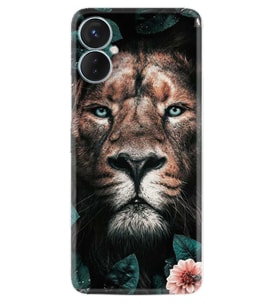 Tecno Spark 9T Kılıf Resimli Desenli Baskılı Silikon Leon Flowers 1307