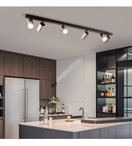 RİOLIGHT MODERN BAKIR HAREKETLİ BAŞLIK 6XGU10 LED SIRALI SPOT AVİZE(AMPÜL DAHİL)UZUNLUK:120CM