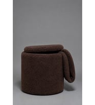 Kahve Peluş Sandıklı Çok Amaçlı Puf Koltuk