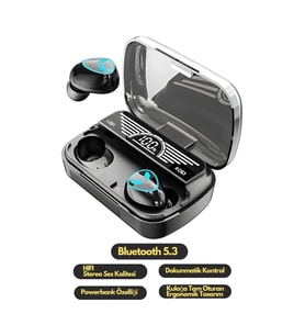M20 Bluetooth 5.4 Kablosuz Kulak İçi Oyuncu Kulaklığı Siyah
