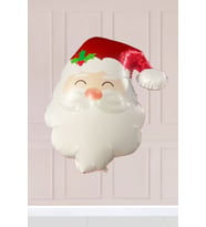 Noel Baba Folyo Balon Noel Baba Kafası Şeklinde Balon 45 cm Yılbaşı Balonu