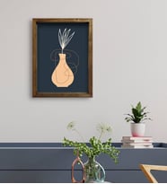 BK Gift Otel Odası Konseptli Doğal Masif Ahşap Çerçeveli Tablo 45x65cm-10