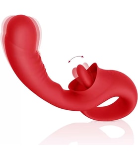 PRIME TOYS Vasana Klitoris ve G Spot Uyarıcı 2 in 1 Hareketli Orgazm Dil Vibratör