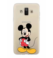Samsung Galaxy J7 Duo Kapak Mickey Mouse Tasarımlı Şeffaf Silikon Kılıf