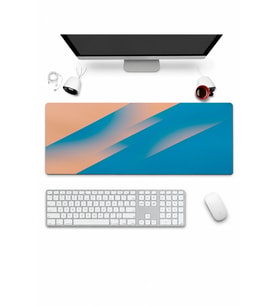SonicTouch Klavye Mousepad 32x70cm Dikişsiz Pürüzsüz Sıvı Geçirmez Kaymaz Taban Mercan Ufku