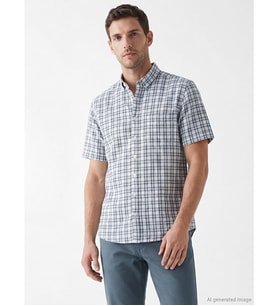 LCWAIKIKI Classic Yeşil Regular Fit Ekose Erkek Gömlek