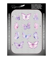 Purple Mor Butterfly Iron Press Tekstil Ütü İle Yapışan Transfer Baskı Kağıdı DTF BASKI