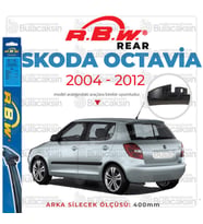 RBW Arka Silecek Skoda Octavia HB 2004-2012 ile uyumlu (Siyah)