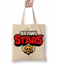 Brawl Stars Logo 03 Bez Çanta Uzun Saplı