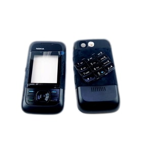 Nokia 5200 Kapak Nokia 5200 uyumlu Siyah Renk Ön Kapak Arka Kapak Tuş Takımı